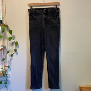 PAIGE Faded Black Grunge Sarah Slim Black Label High Waisted Jeans Size 27